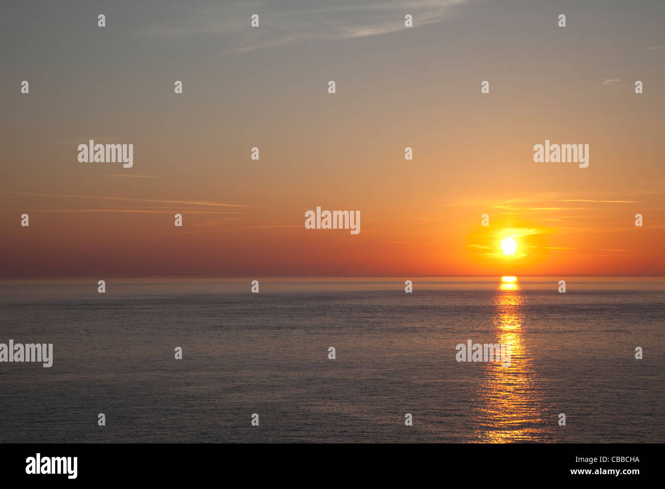 Sunrise over Sea Stock Photo - Alamy