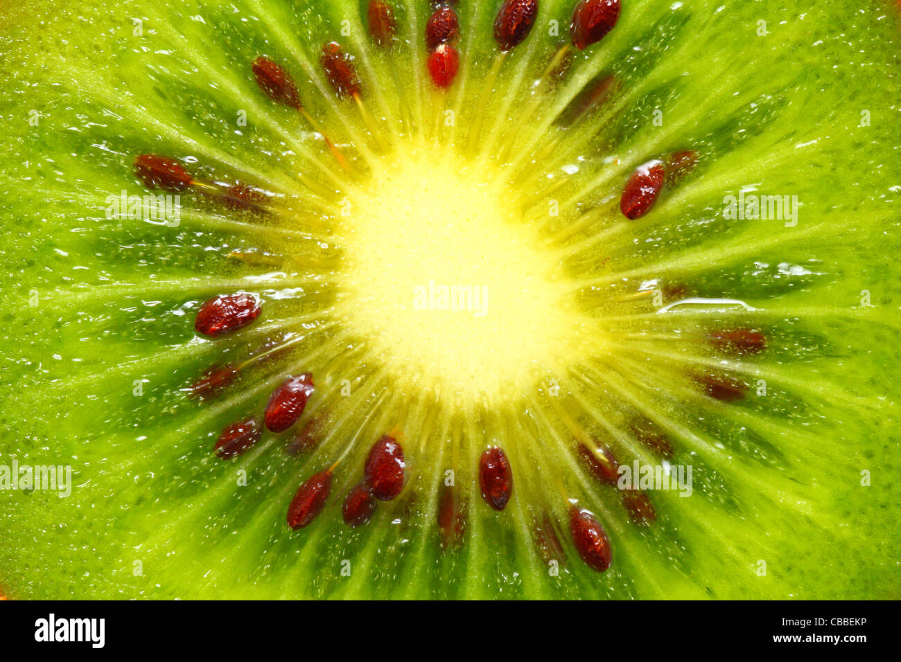 Close up of sliced pieces of kiwifruit Stock Photo