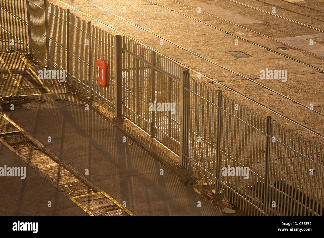 Security Fence Hull Port Stock Photo Alamy