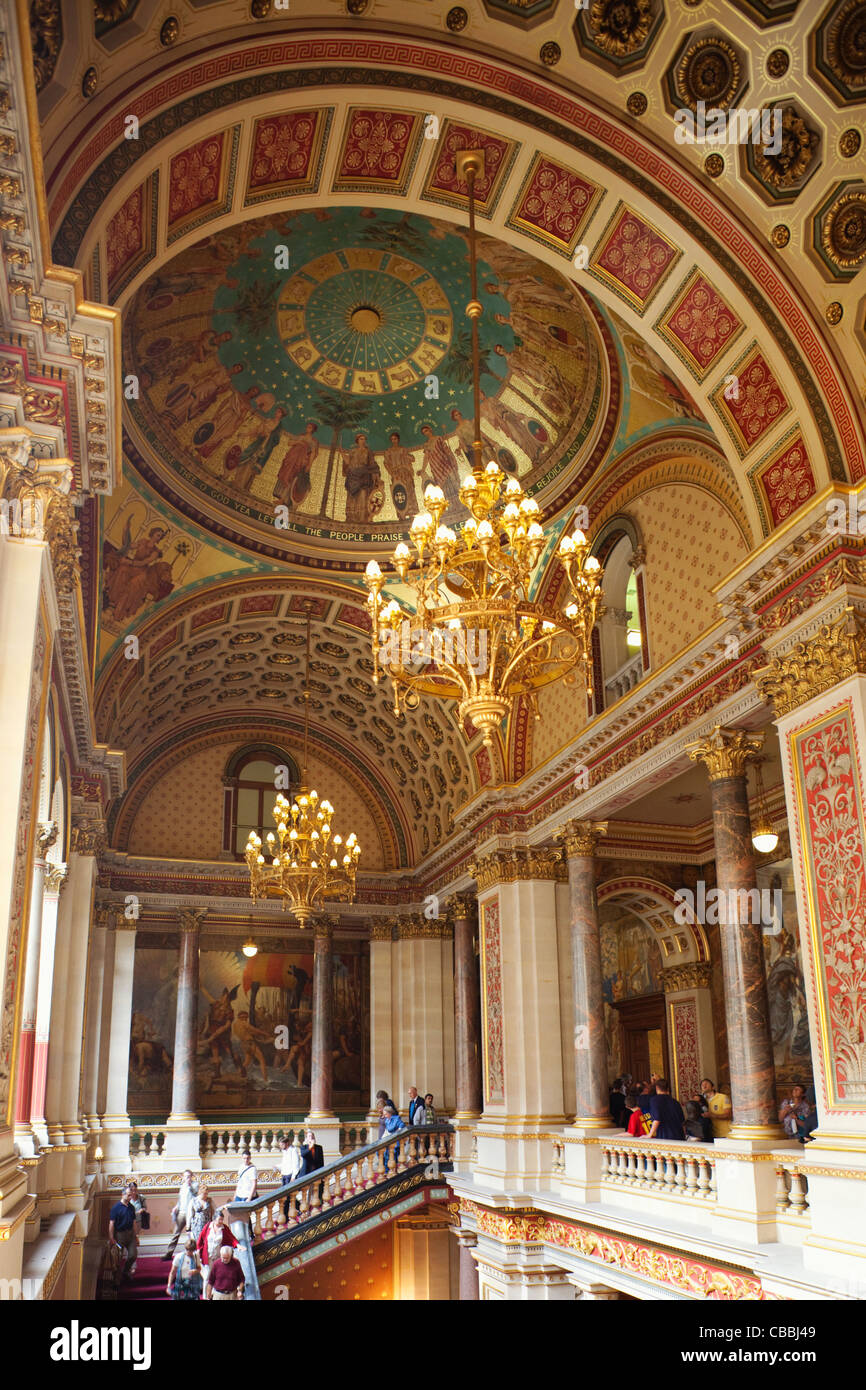 England, London, Whitehall, Foreign Office, The Great Stairway Stock Photo