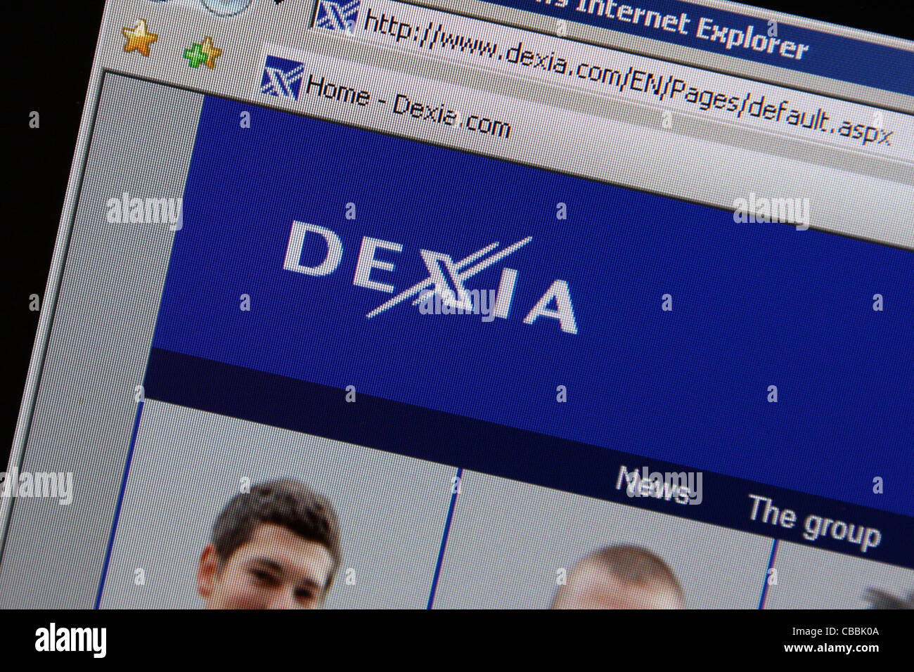 dexia dexia.com website Stock Photo
