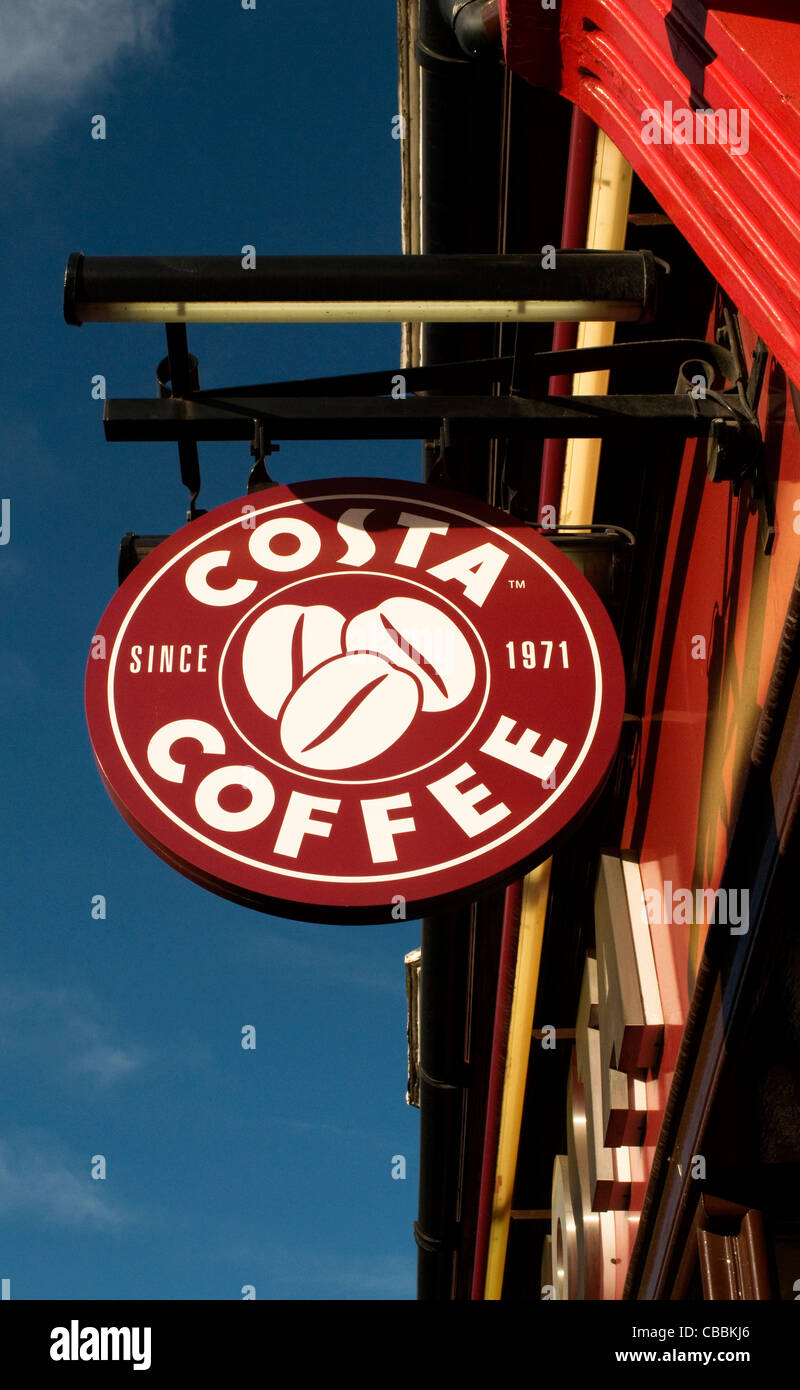 A Costa Coffee sign in the UK Stock Photo