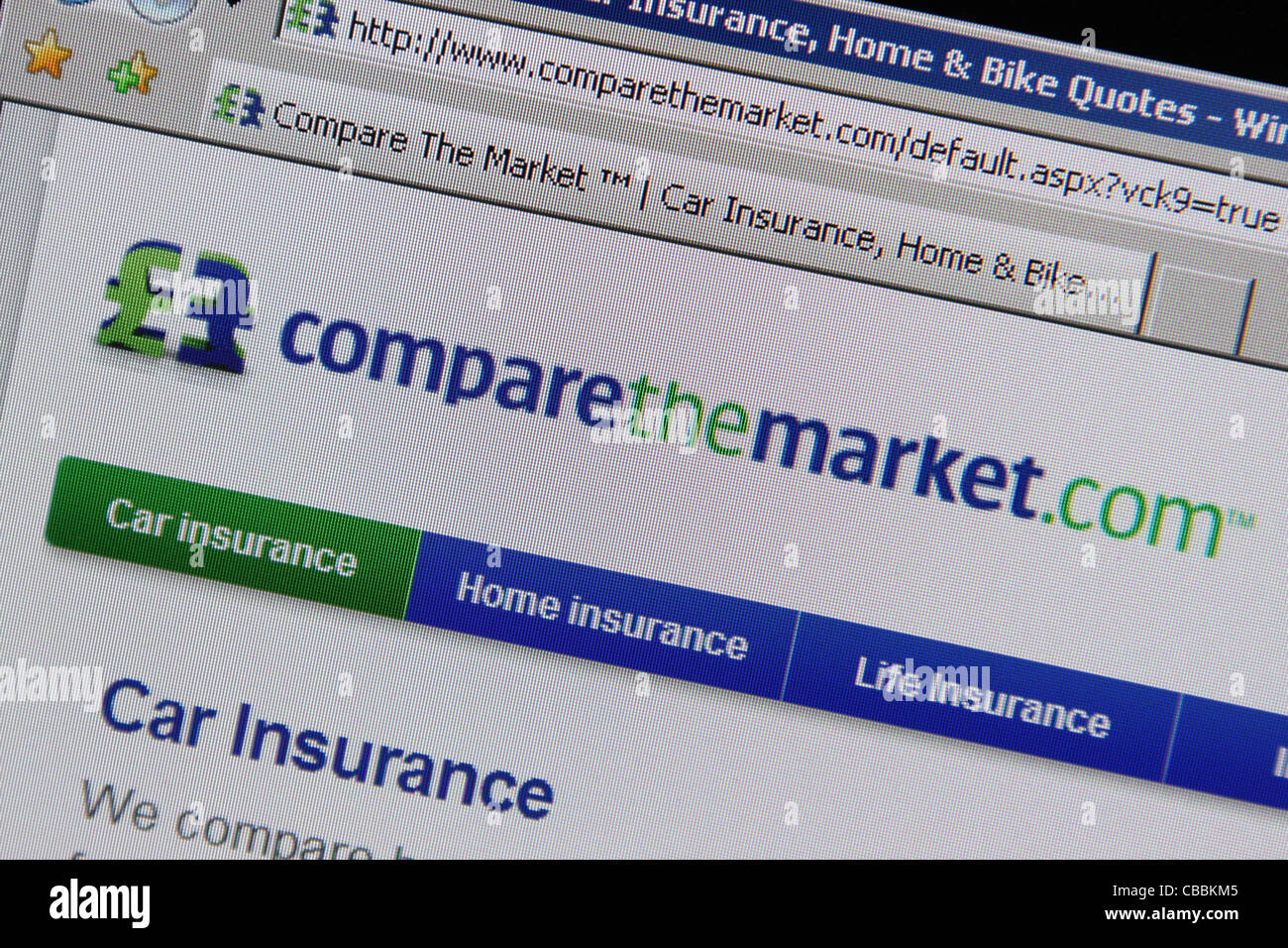 comparethemarket comparethemarket.com website Stock Photo