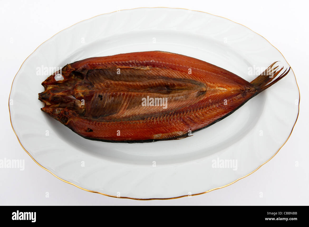 A Craster kipper served Stock Photo Alamy
