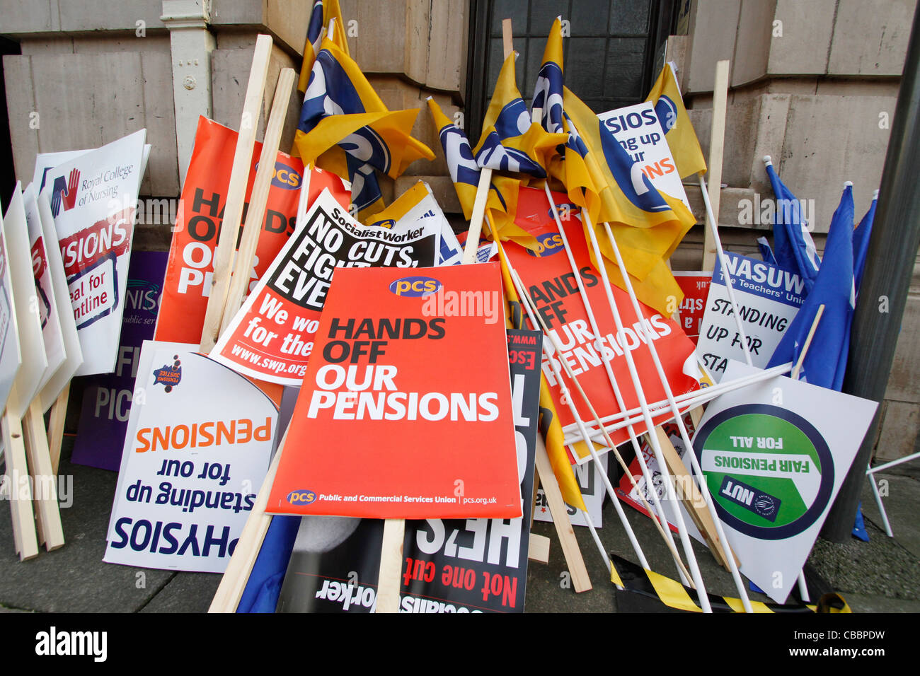 The rally at the Albert Hall after the March from the Recreation ground to the Albert Hall Unison - Pension Justice Day of Action - Nottingham Stock Photo