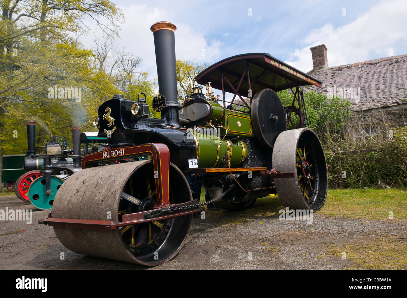 Traction engine at Henblas anglesey north wales uk vintage rally show. Stock Photo