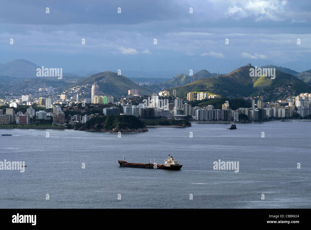 VIEW OF RIO DE JANEIRO FROM  SUGAR LOAF MOUNTAIN, BRAZIL Stock Photo
