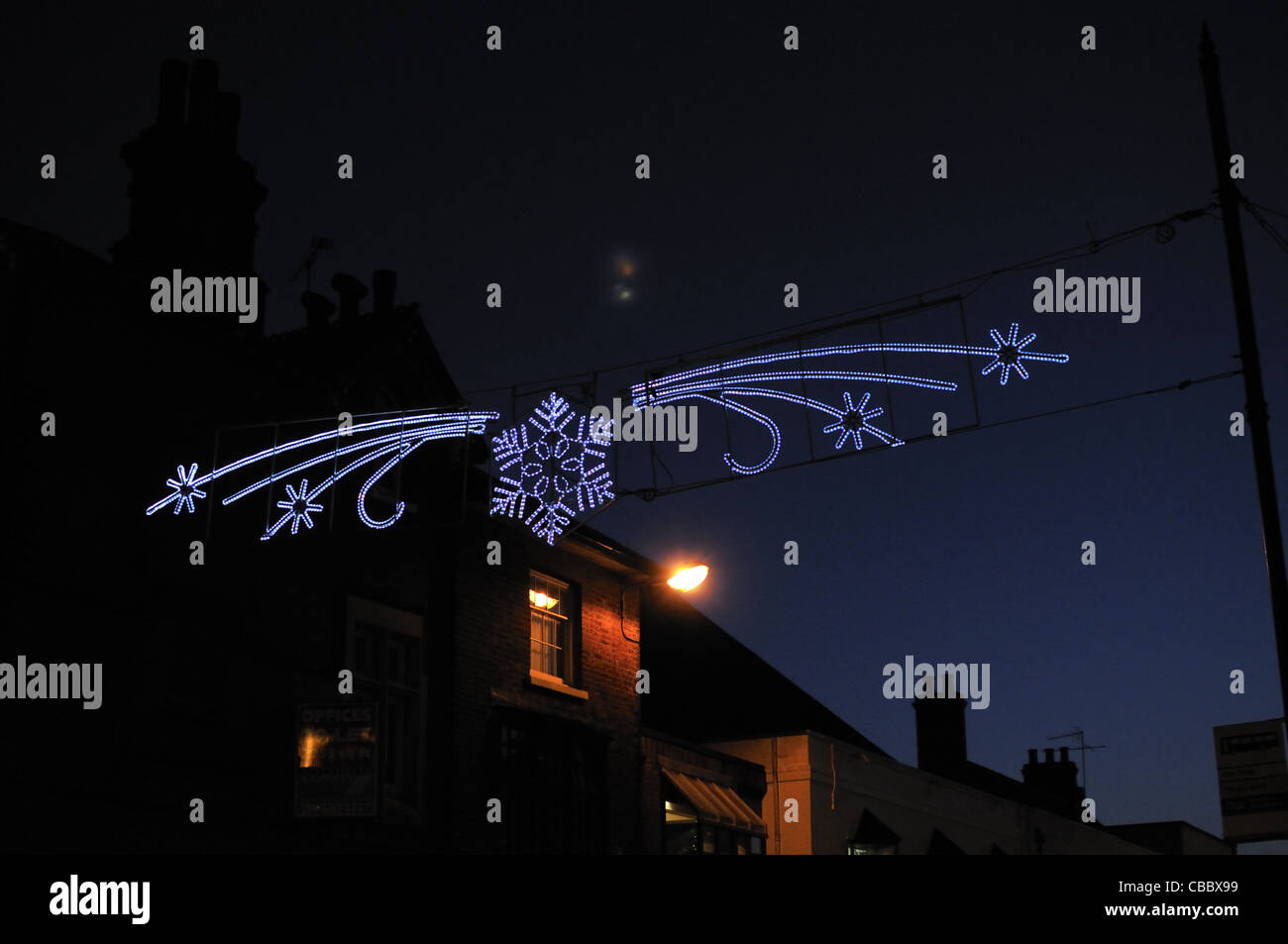 Christmas lights at St Albans, Hertfordshire, UK Stock Photo Alamy