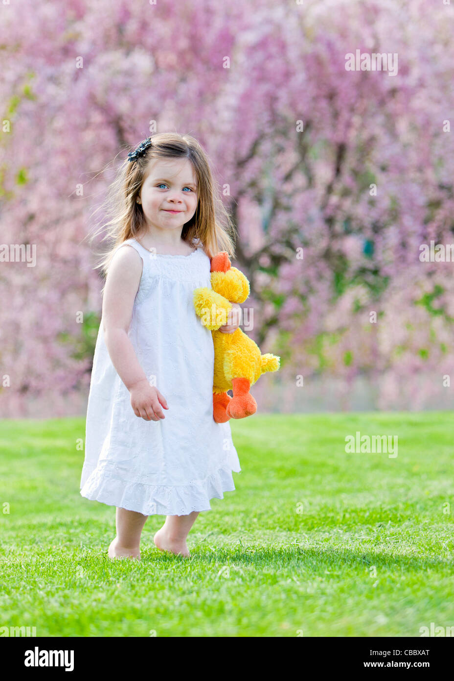 cute baby girl in white frock