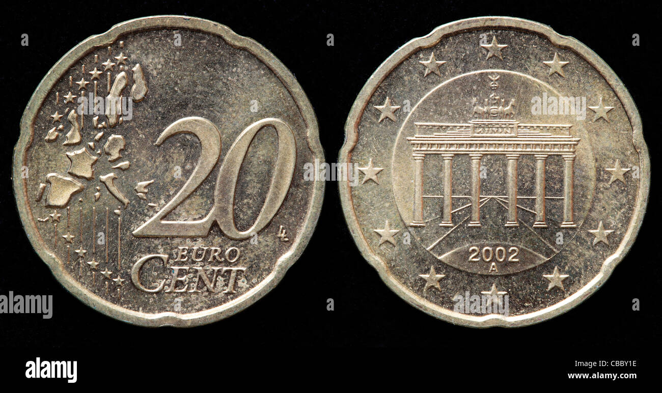 20 Euro cent coin, Germany, 2002 Stock Photo Alamy 20 Euro cent coin, Germany, 2002 Stock Photo Alamy