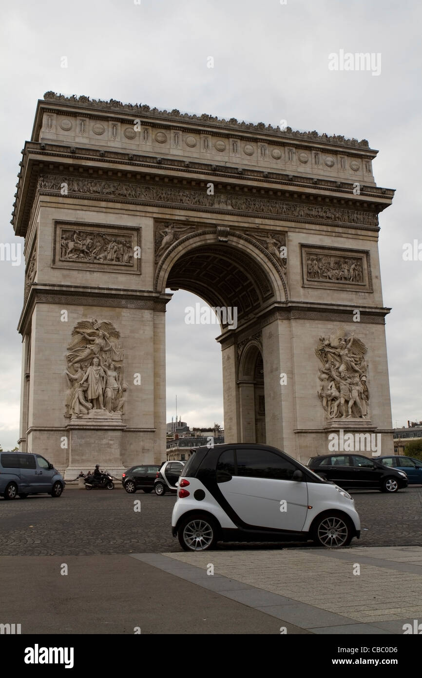 The Arc de Triomphe in Paris, France Stock Photo