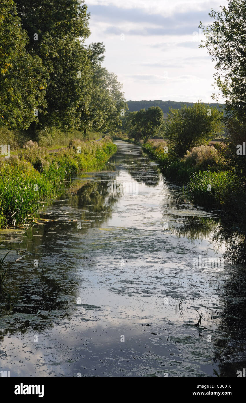 A disused section of the Grantham Canal at Wild's Bridge, near Owthorpe, Nottinghamshire, England Stock Photo
