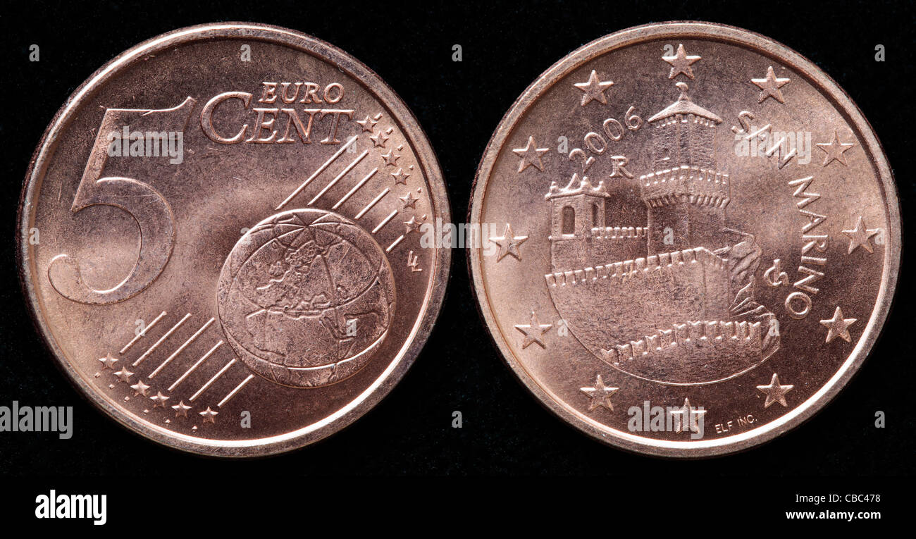 Five euro coins hi-res stock photography and images - Alamy
