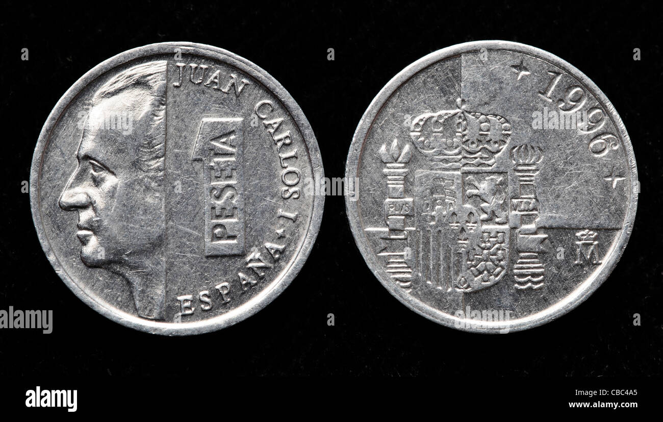 1 peseta coin, Spain, 1996 Stock Photo