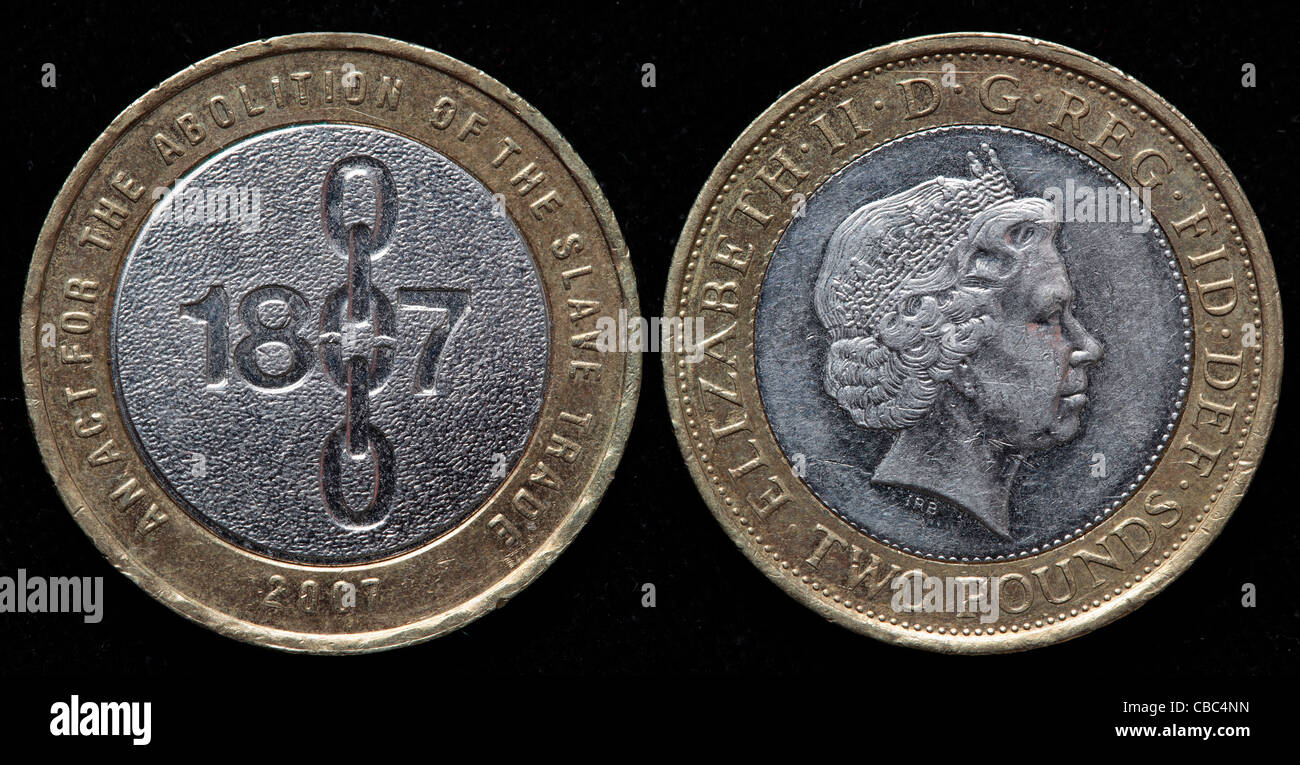 2 pounds coin, UK, 2007 Stock Photo - Alamy