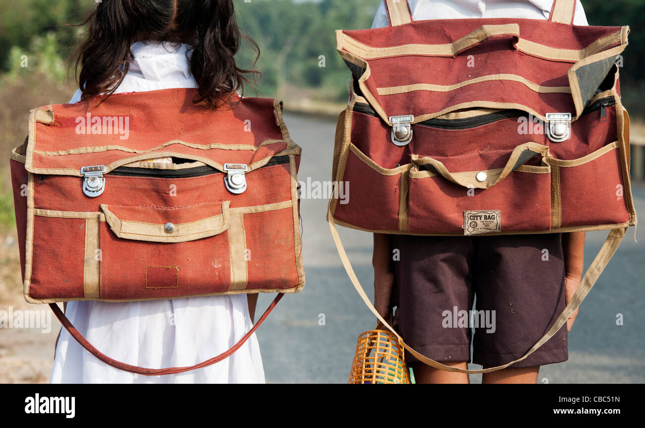 Indian school bags hi-res stock photography and images - Alamy