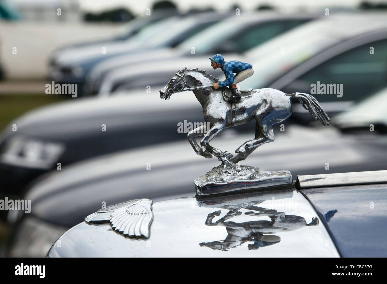 England, London, Annual Epsom Derby Horse Race, Race Horse Statue on