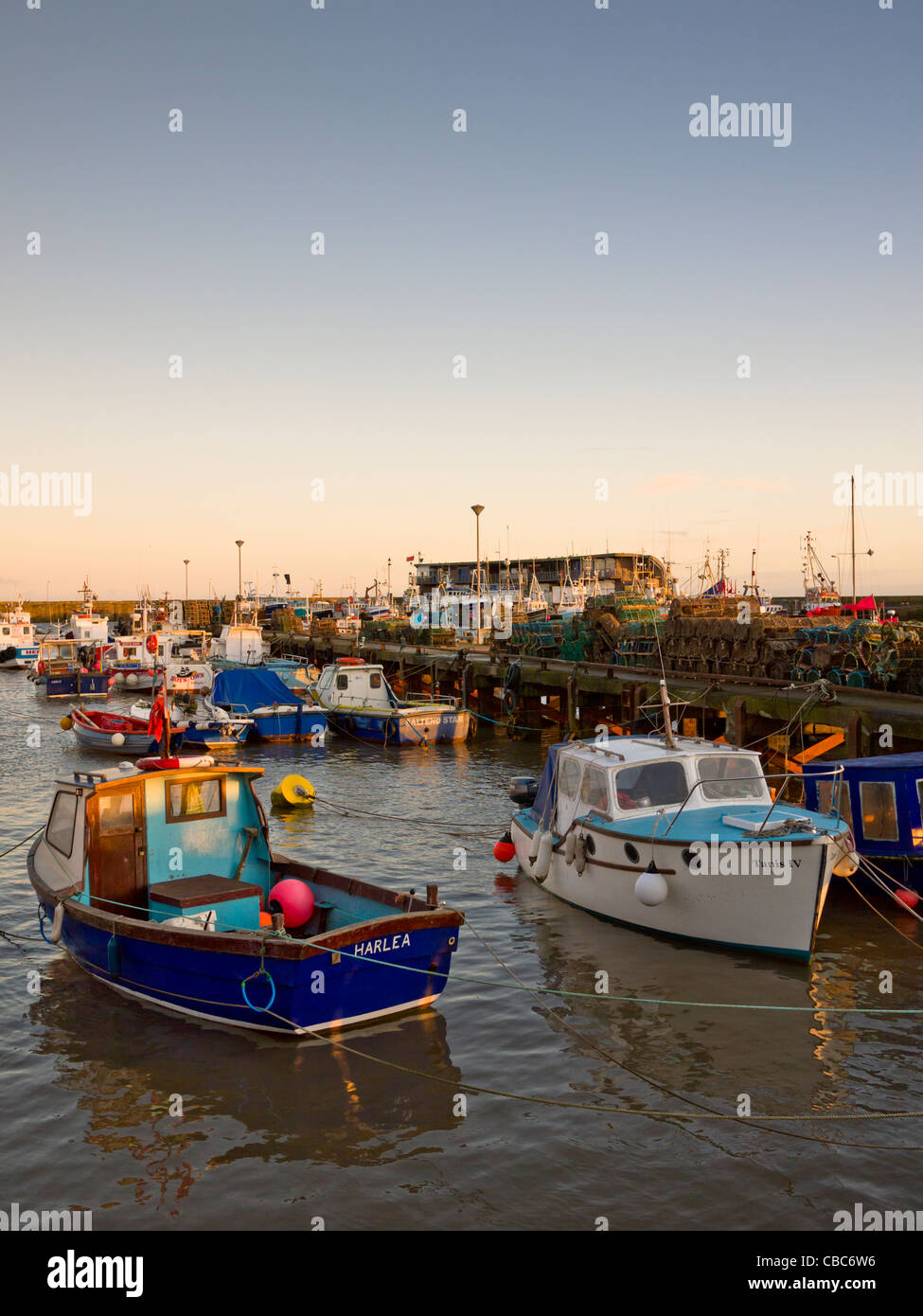 Fishing boats, Bridlington harbour, East Yorkshire, England Stock Photo Alamy