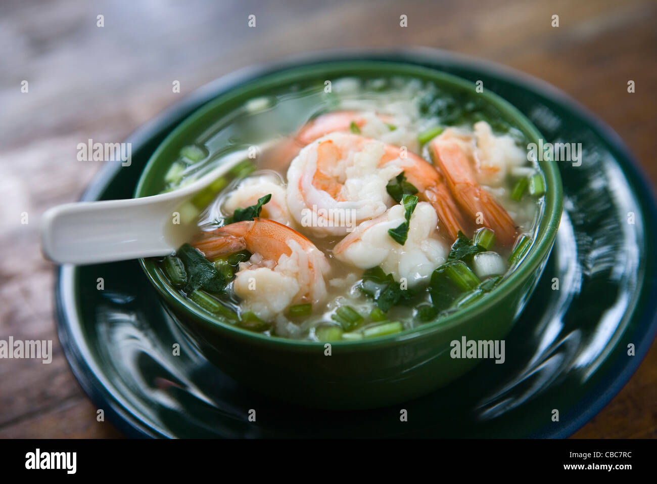 Rice soup with shrimp Stock Photo - Alamy