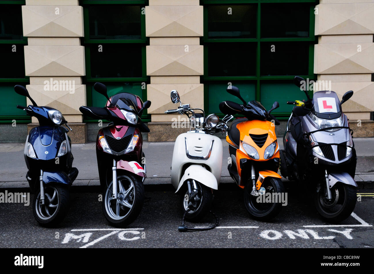 Motorcycle Parking Only bay, London, England, UK Stock Photo Alamy