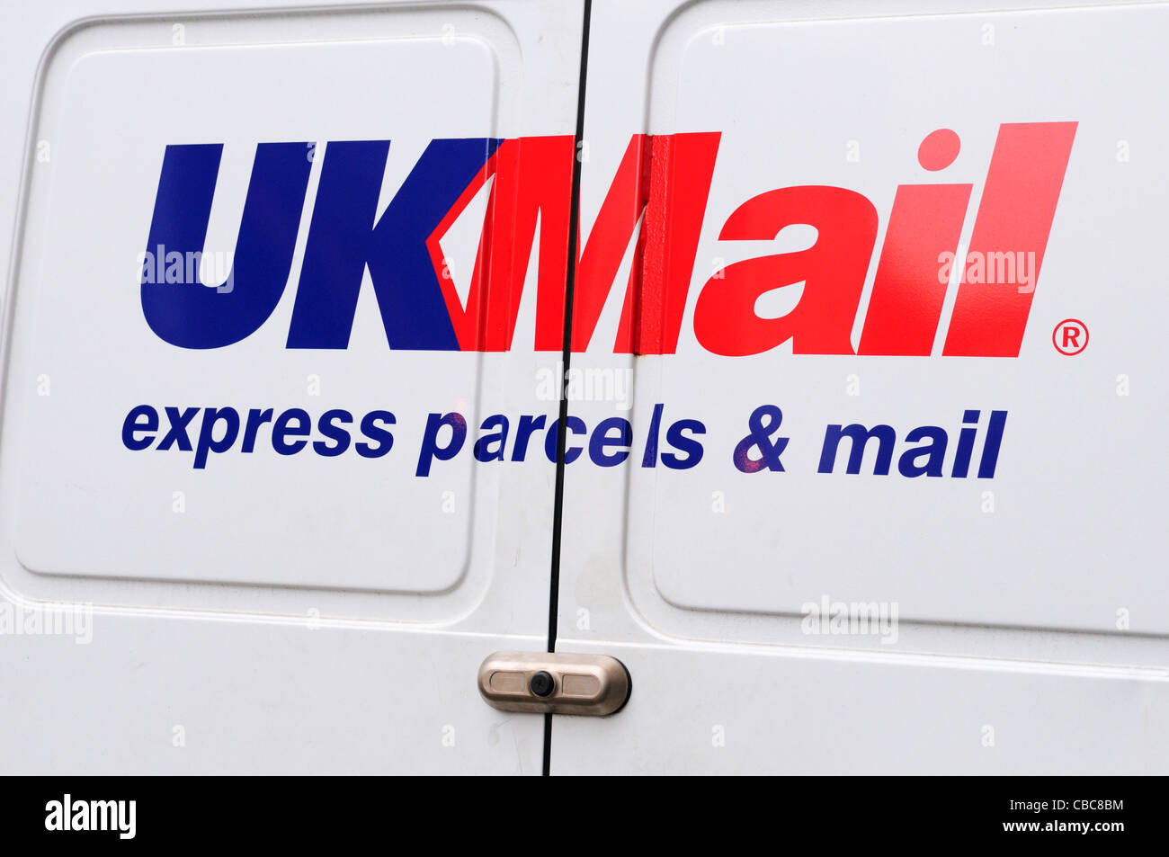 UKMail Express Parcels & Mail Delivery Van, London, England, UK Stock Photo