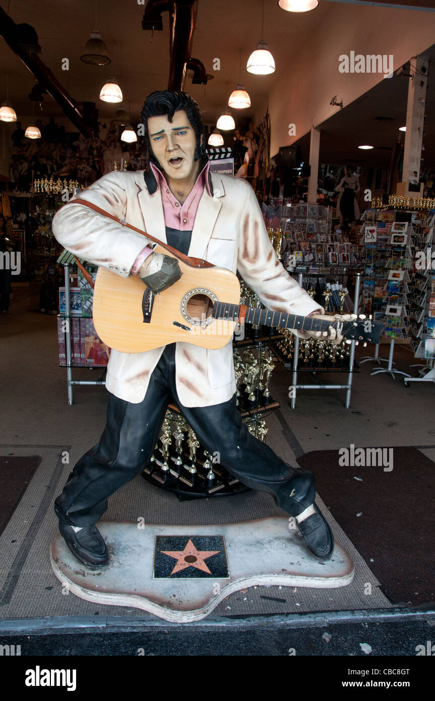 Elvis Presley Hollywood Boulevard California United States of America American USA Town City Stock Photo