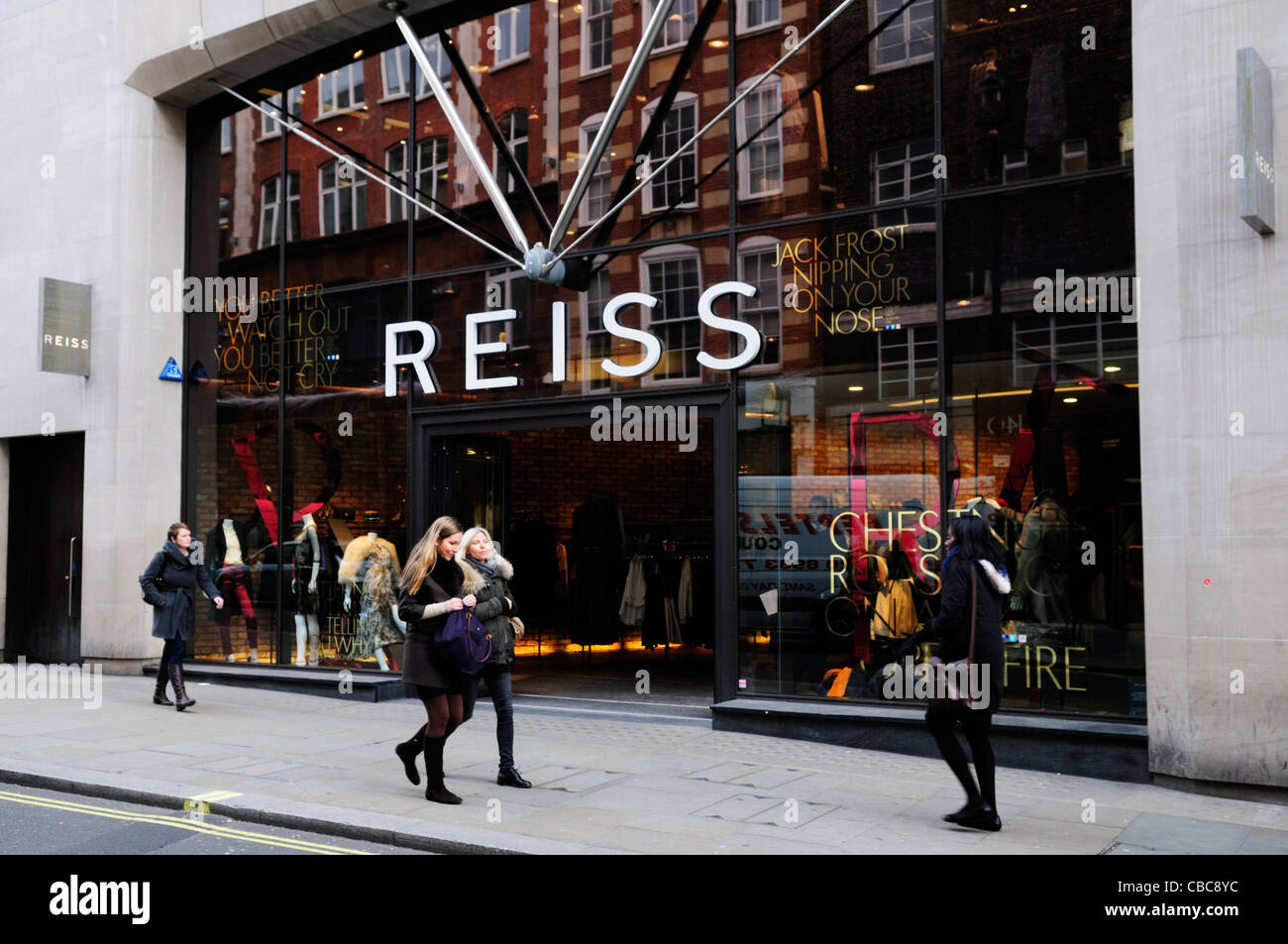 Reiss Women's Clothing and Accessories Shop, Long Acre, Covent Garden, London, England, UK Stock Photo