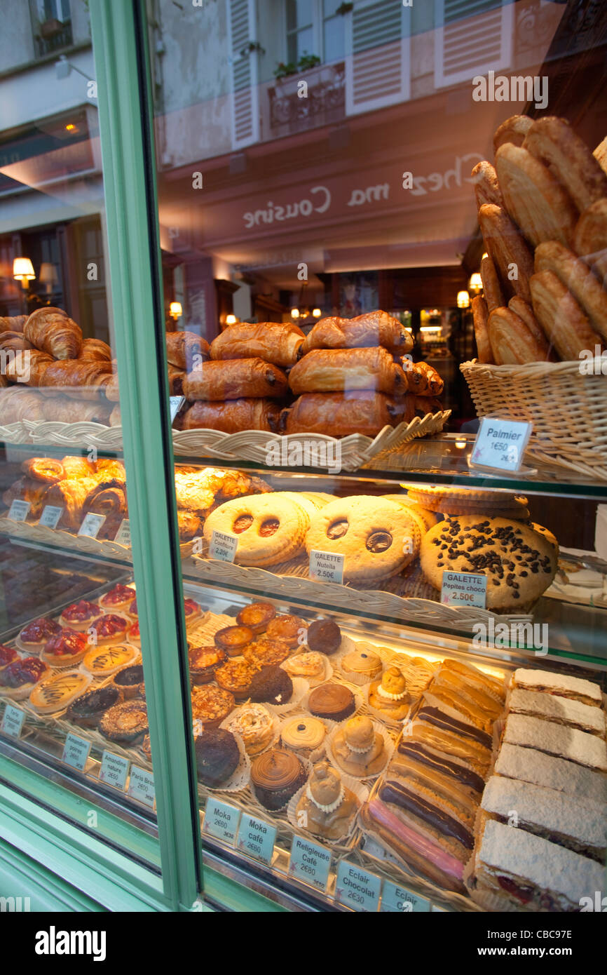 France, Paris, Pastries Display in Patisserie Shop Stock Photo Alamy