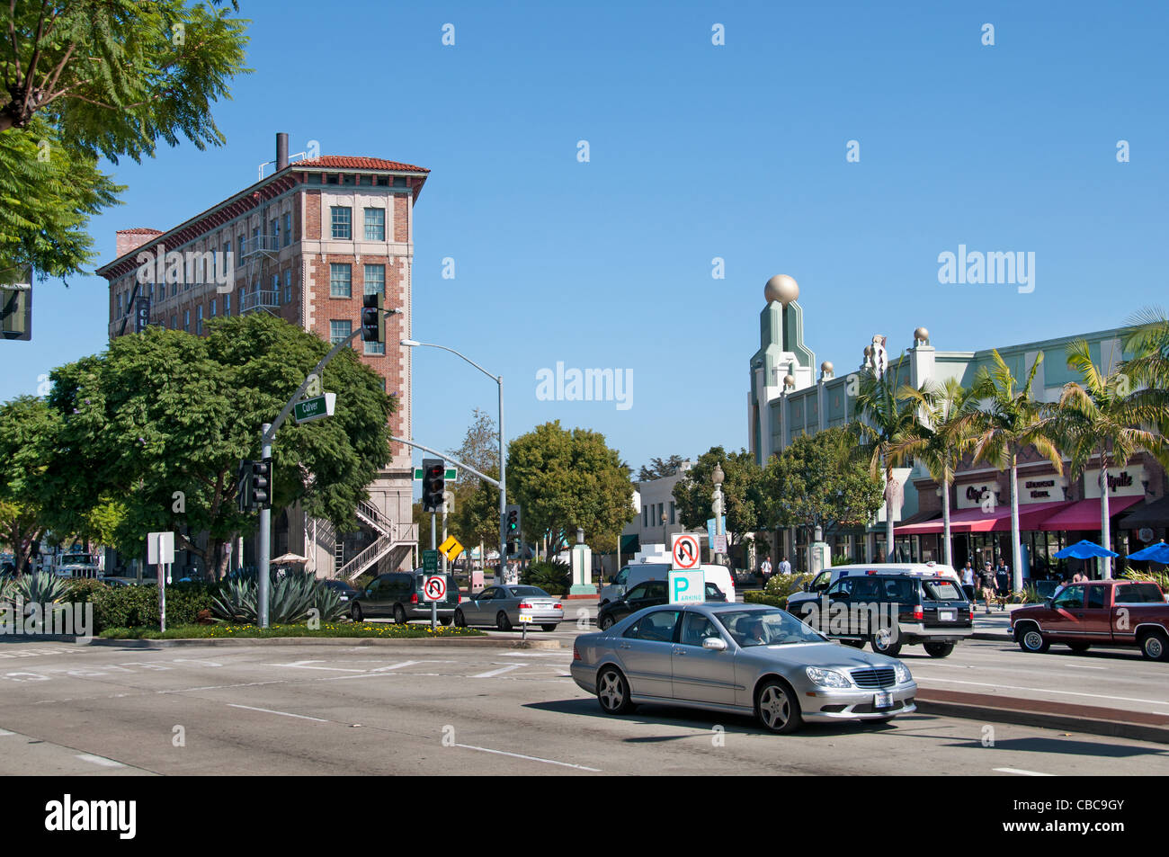 Culver City Hotel flatiron building California United States Los Angeles Stock Photo