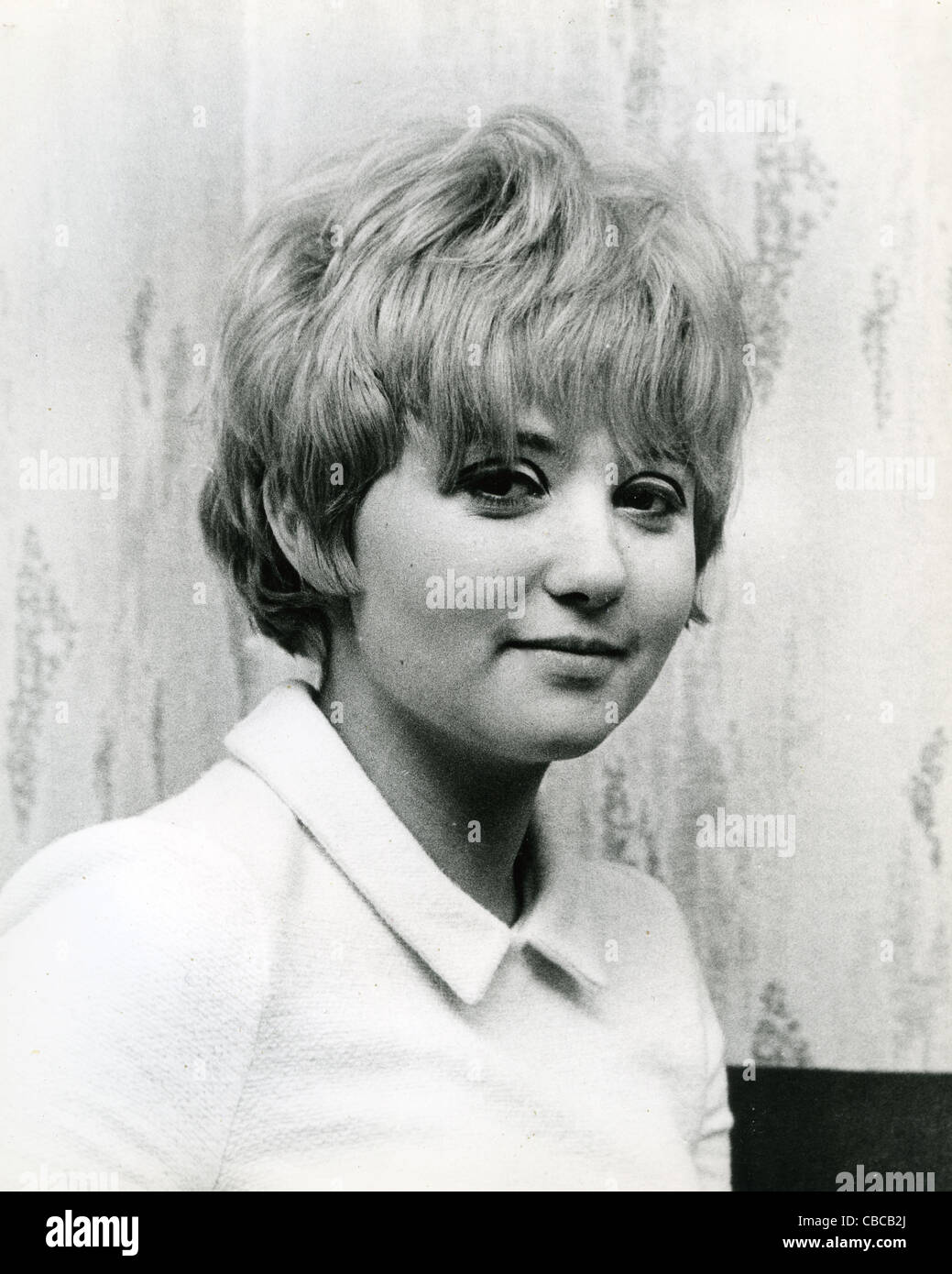 ADRIENNE POSTA  UK pop singer and actress at her London home in 1967 Stock Photo