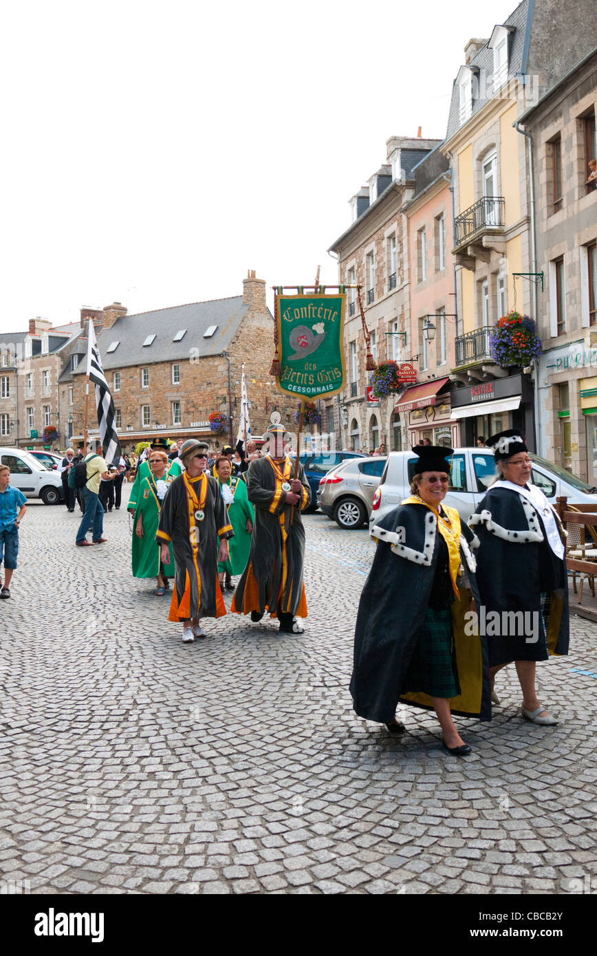 Parade in Paimpol brittany france Stock Photo