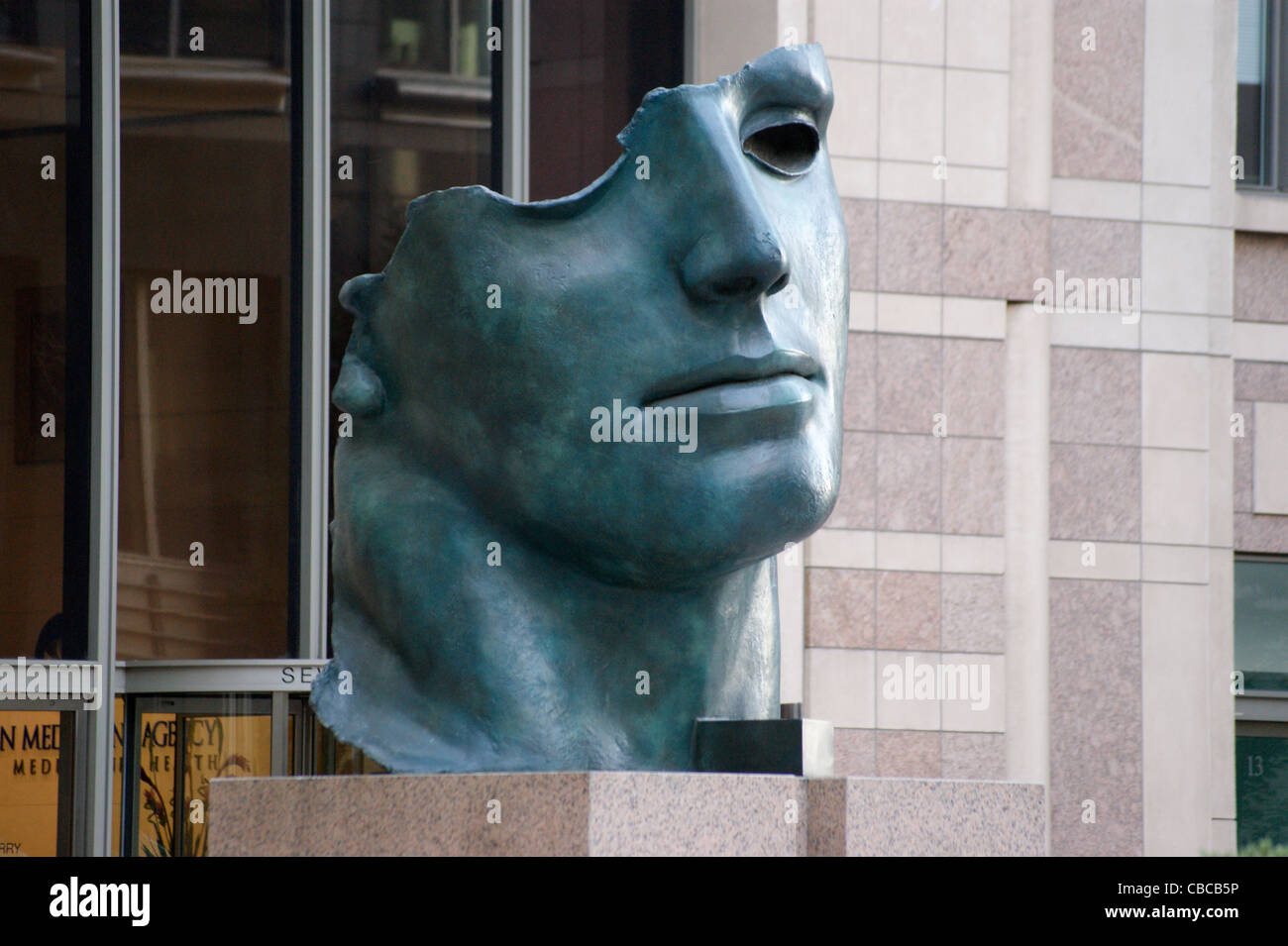 Igor Mitoraj sculpture 'Centurione', Canary Wharf, Docklands, London, England Stock Photo