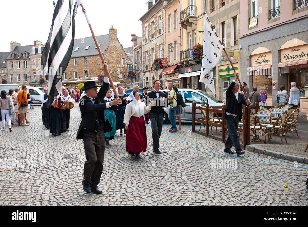Parade in Paimpol brittany france Stock Photo