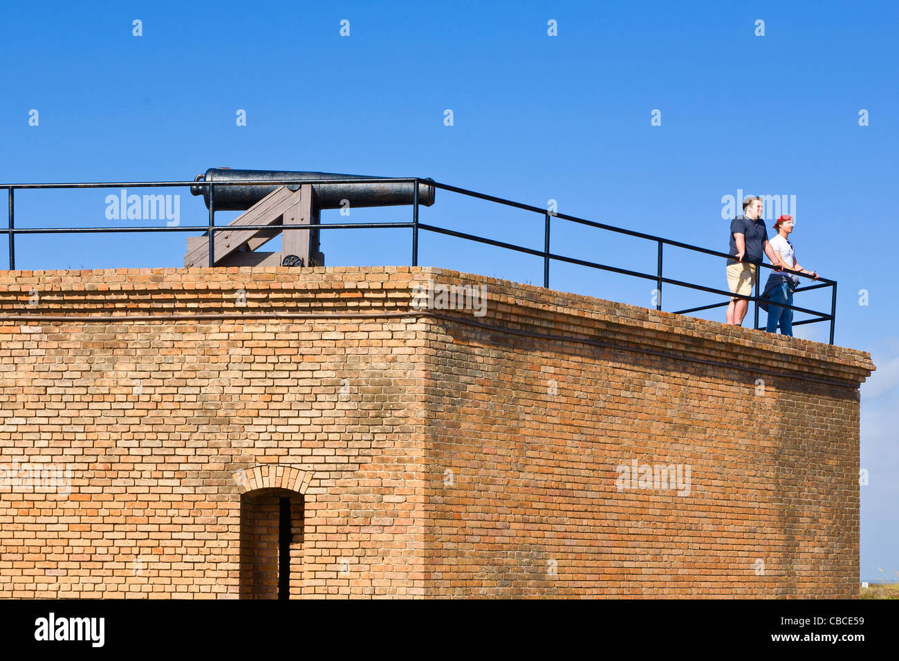 Historic Fort Gaines established in 1821 on Dauphin Island on the Gulf of Mexico at the entrance to Mobile Bay Alabama Stock Photo