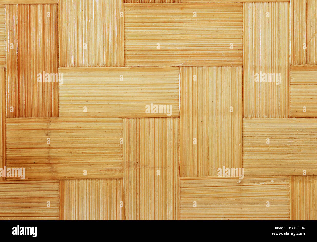 flat woven bamboo strips for background texture Stock Photo
