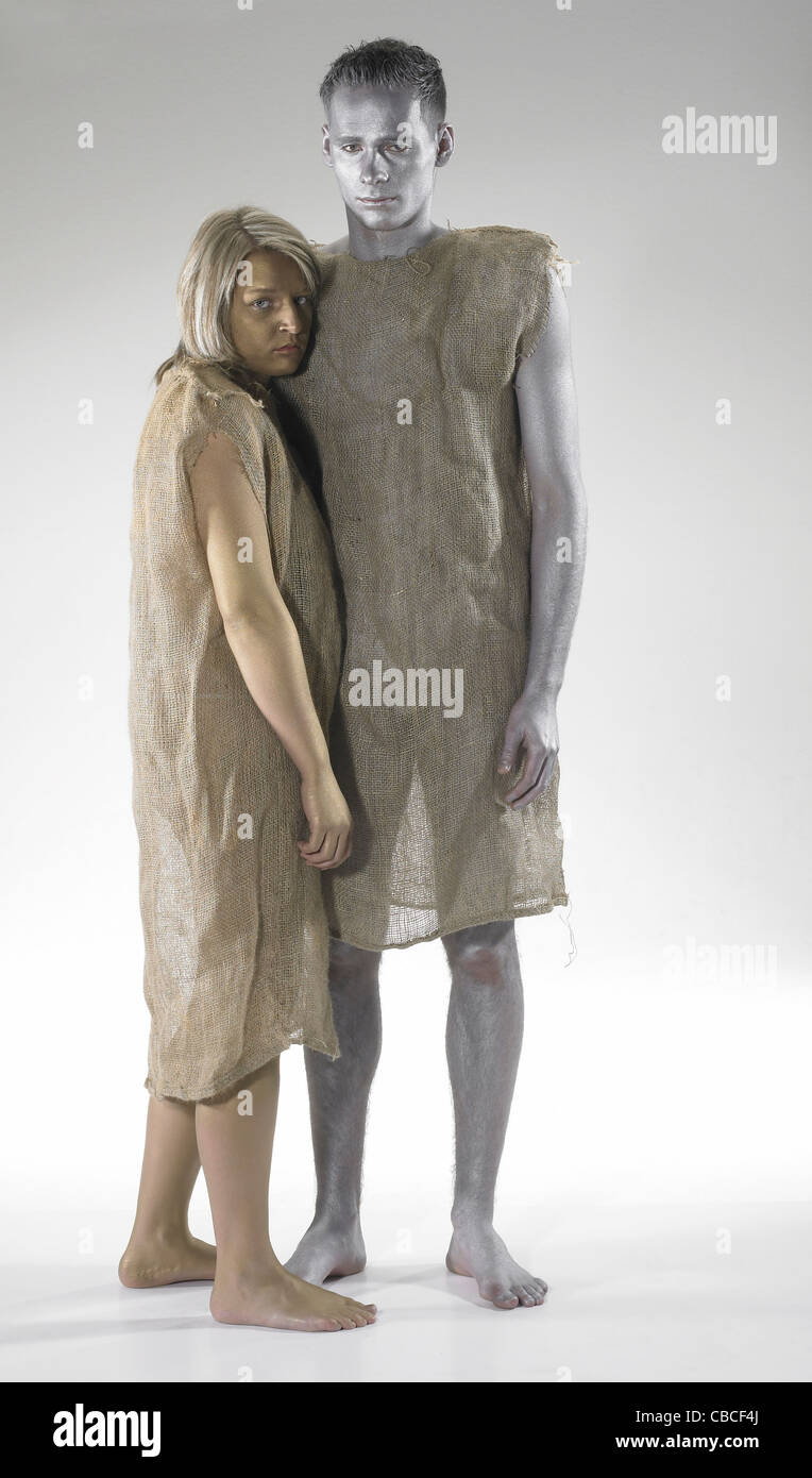 Man in silver body paint hi-res stock photography and images - Alamy