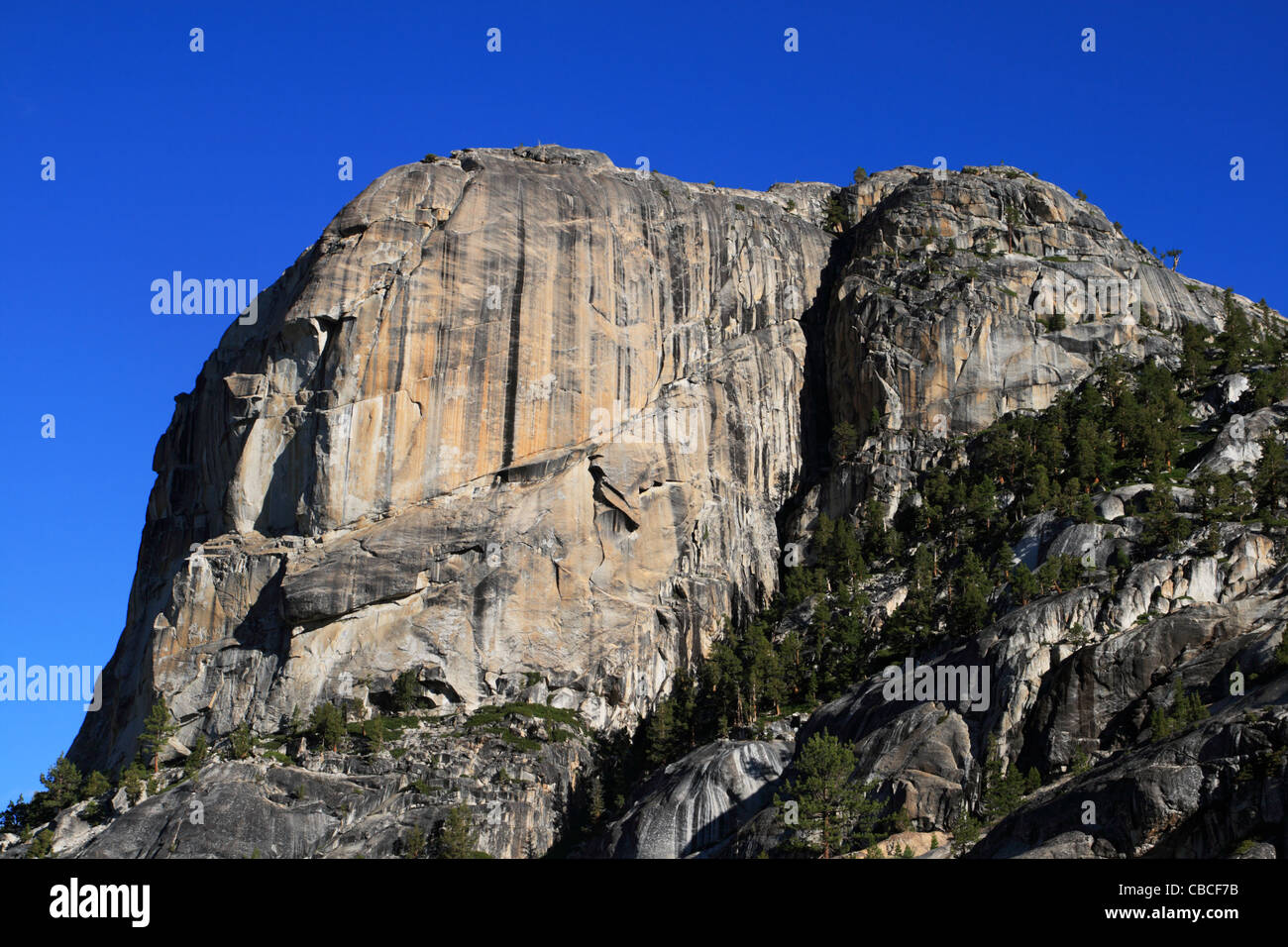 Yosemite cliffs in the grand canyon of the Tuolumne River near Wildcat Point Stock Photo