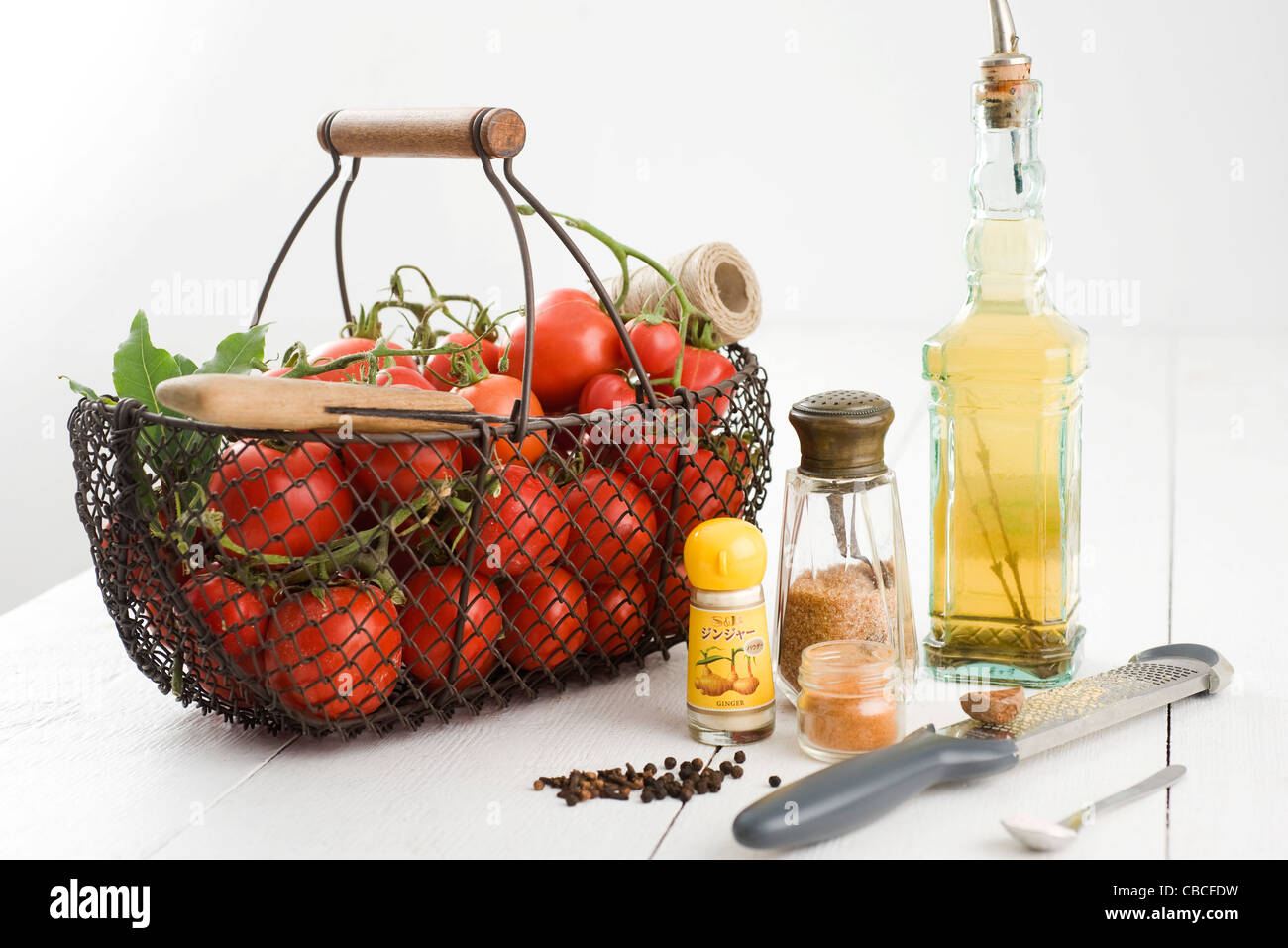 Homemade ketchup, ingredients Stock Photo Alamy