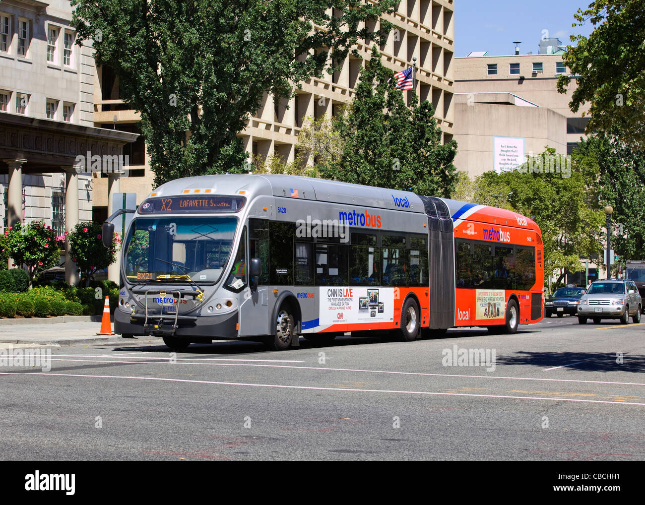 An articulated bus Washington, DC USA Stock Photo Alamy