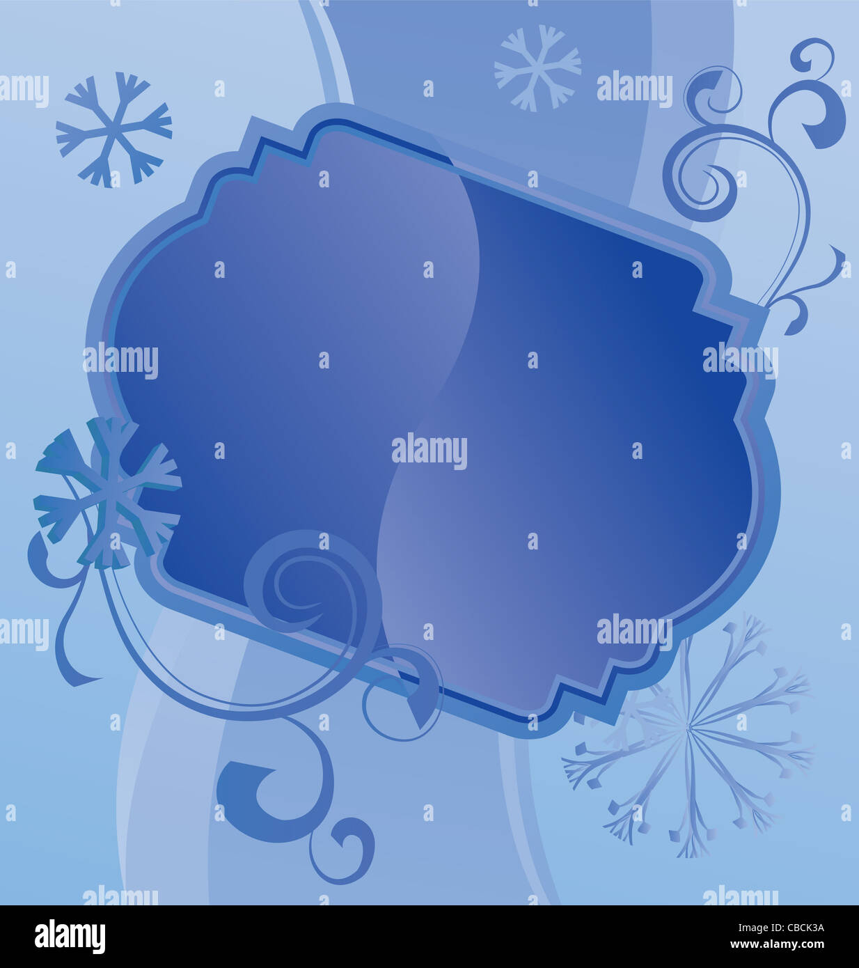 vector blue Christmas snowflakes on white background with abstract ...