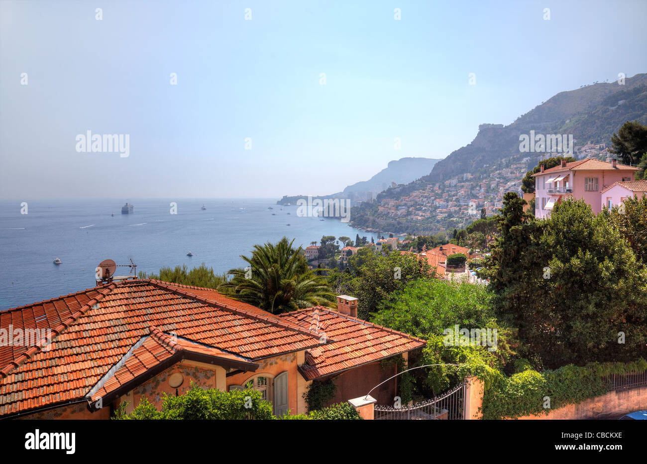 Cap Martin and Monaco summer landscape, Europe. Stock Photo