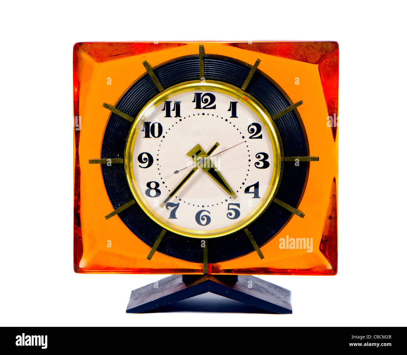isolated on white vintage clock Stock Photo - Alamy