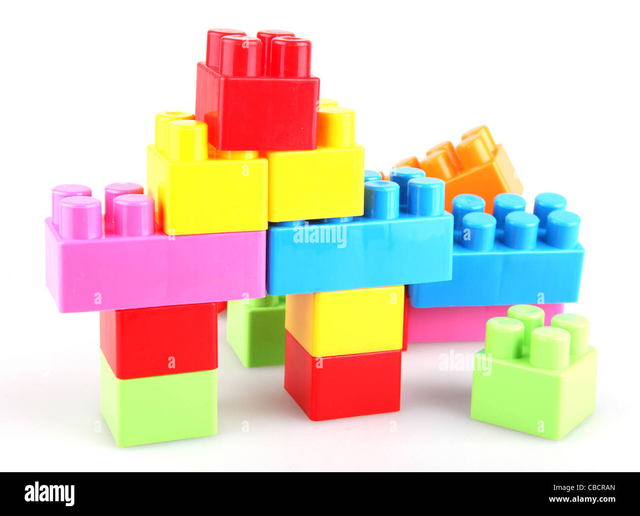 Plastic building blocks Stock Photo Alamy
