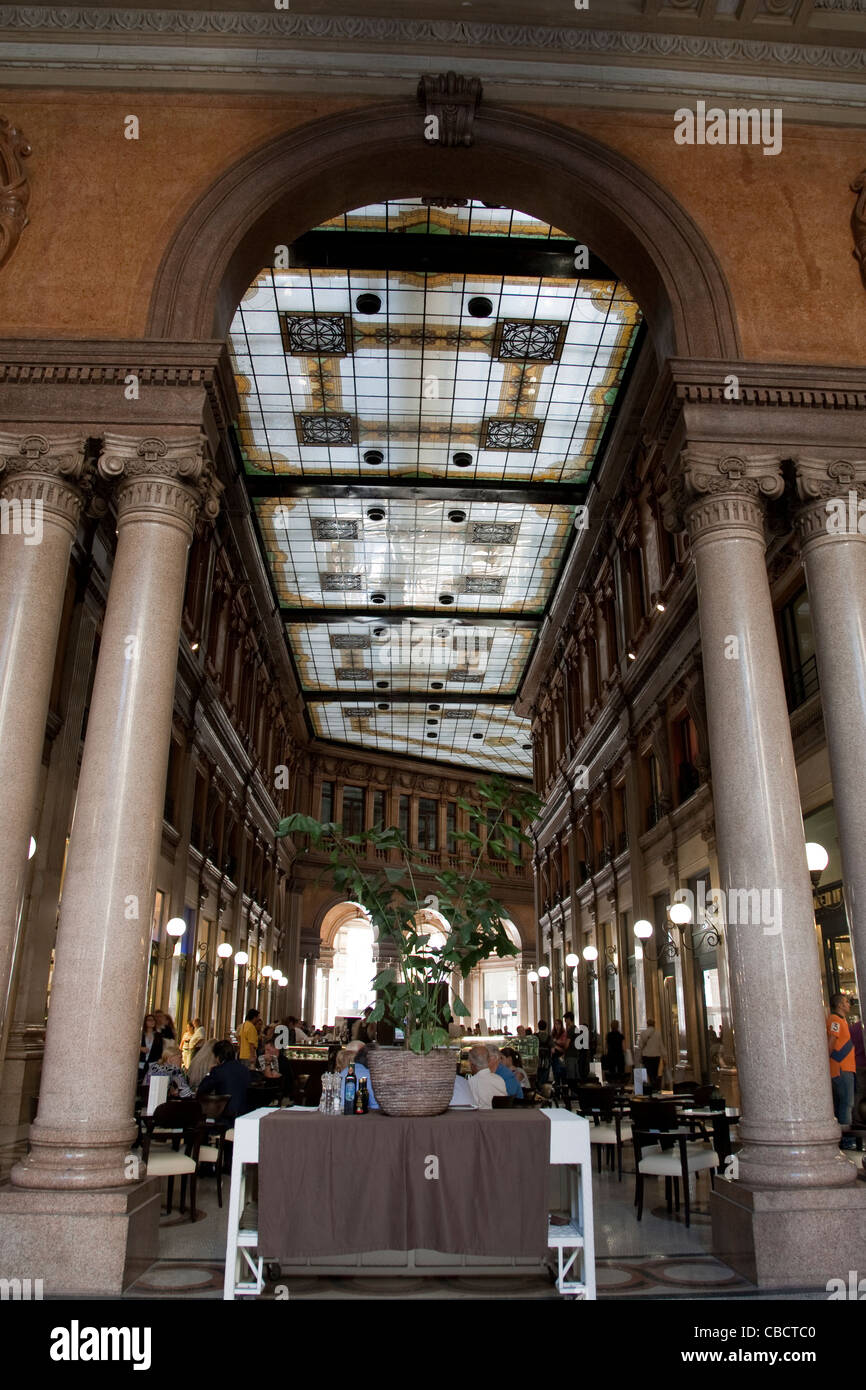 Interior of Galleria Alberto Sordi Shopping Gallery; Rome; Italy; Europe Stock Photo