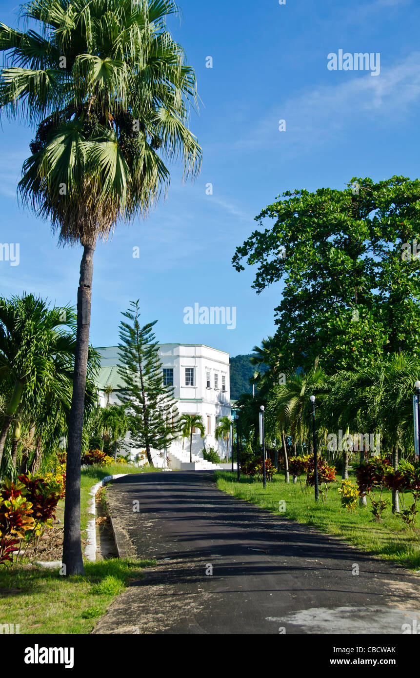 Roseau Dominica State House, former governor's residence in a large garden Stock Photo