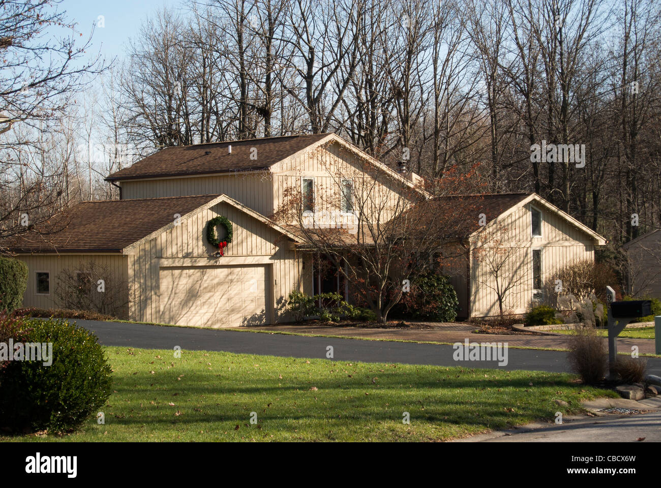 Middle class homes in Perinton NY USA. Stock Photo