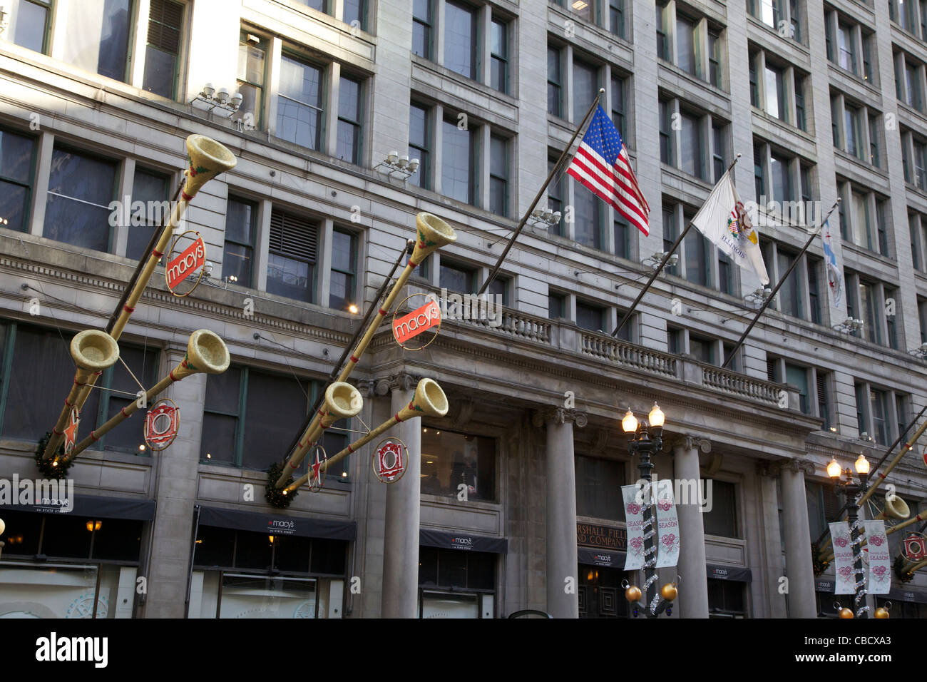 Macy's on State Street. Chicago, Illinois Christmas decorations Stock