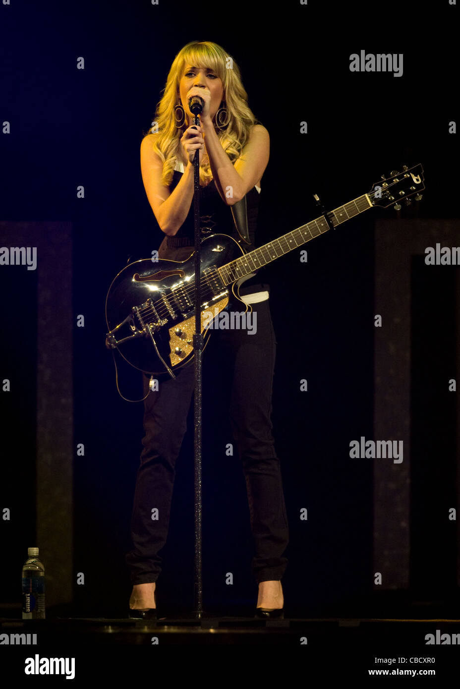 Country music recording artist Carrie Underwood performing in concert 