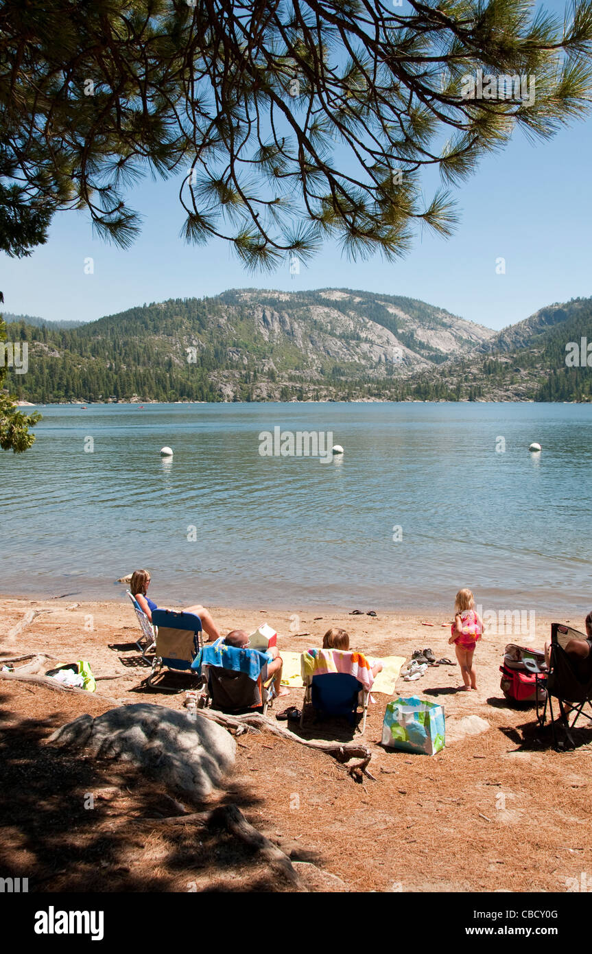 Pinecrest Lake, Picnic and Water, Pinecrest, California, USA. Photo