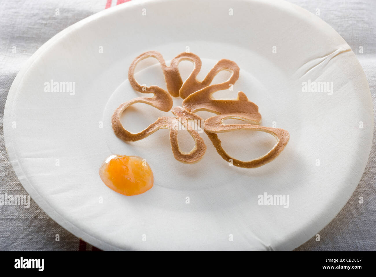 Hollow flower-shaped pancake Stock Photo